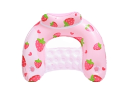 Silla Hinchable Para Piscina Con Portavasos Y Respaldo Juguete Para Fiestas En La Piscina Con Forma De Fresa Siurn