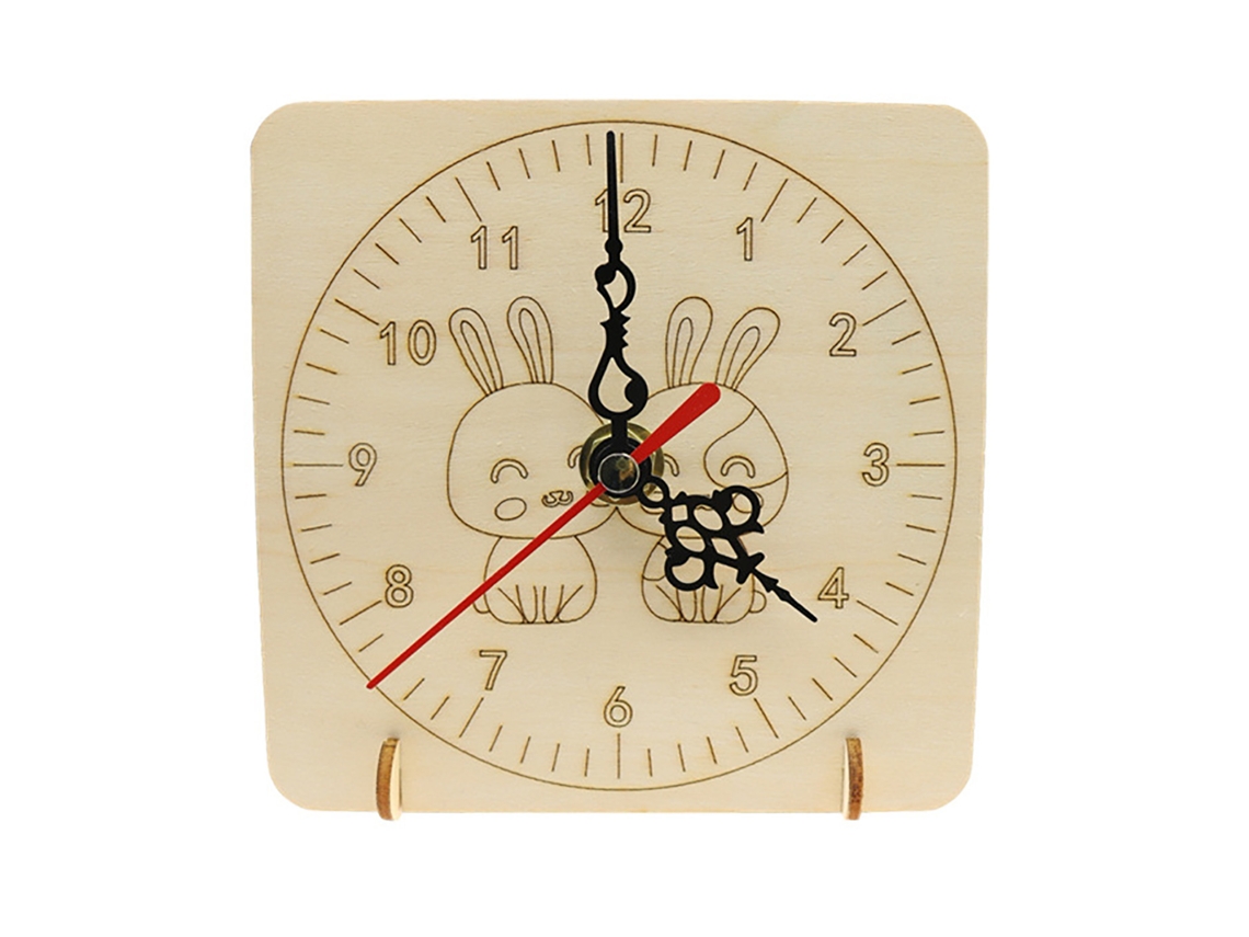 Reloj de madera hecho a mano para niños, con función educativa y fácil montaje, regalo innovador, sin marca.