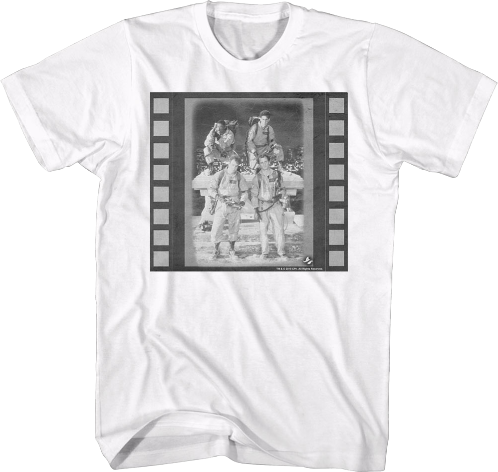 Camiseta Unisexo DEEPSTONE Film Frame Ghostbusters Blanco (S)