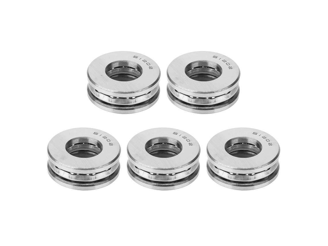 5 Rodamientos De Empuje De Bolas Planas 51202, De Bajo Ruido, Para Uso Industrial, De Acero.