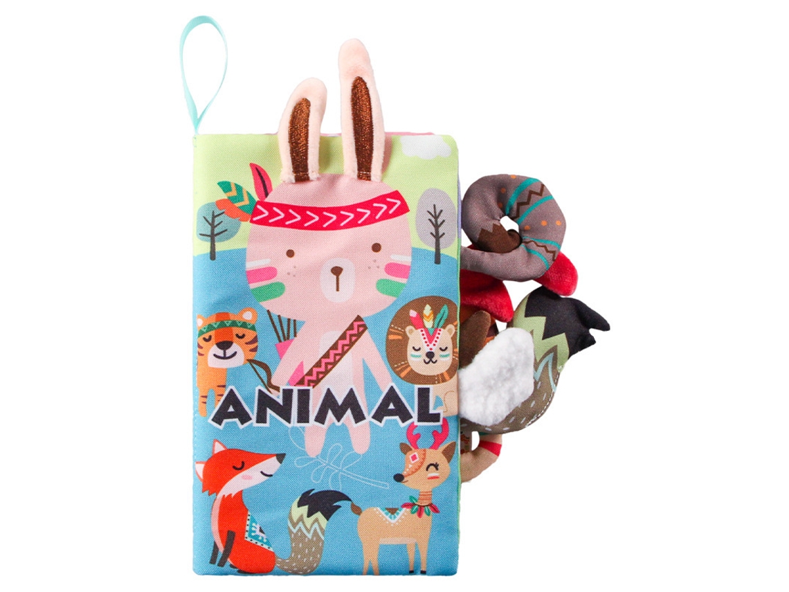 Libro De Tela Para Bebés | Juguete De Aprendizaje Temprano Con Forma De Cola De Animal (conejito) Czhhmart