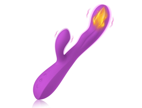 Vibrador de conejo con 10 modos y función de calefacción para mujeres (púrpura) YIZHOOD