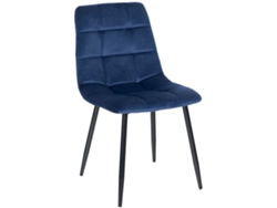 Silla de comedor Tilde azul/terciopelo Clp