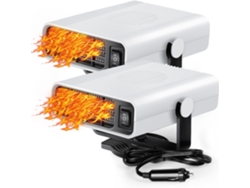 Calentador De Coche De 24 V Desempañador Y Calentador Rápido Giratorio 360° (blanco 2 Unidades) Cuich