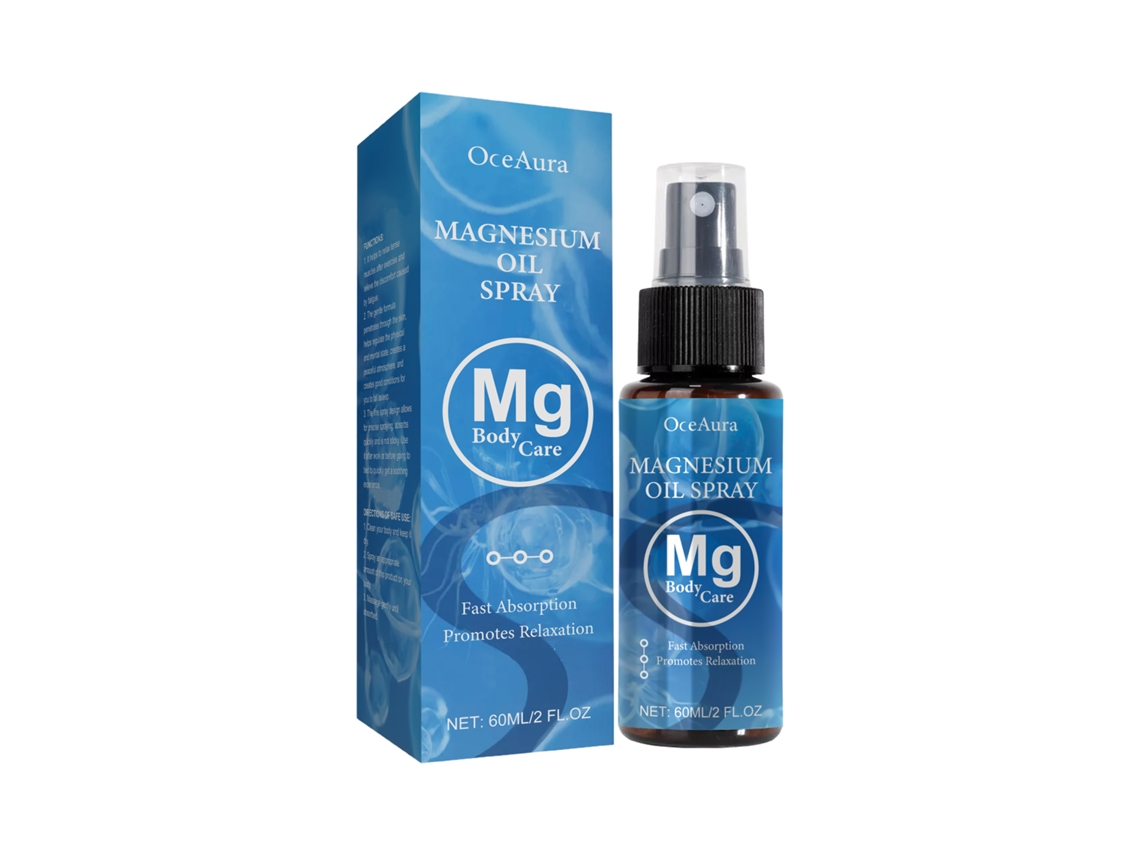 Spray relajante con aceite de magnesio.