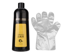 Champú Tinte Negro De Plantas Naturales 400ml - Coloración Y Cuidado Capilar