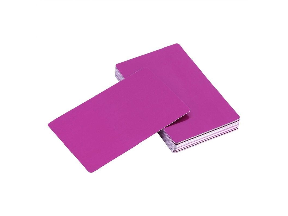 2026-50 Tarjetas De Negocio De Metal Para Sublimación, Tarjetas Id En Blanco Impermeables, Impresión Por Inyección (morado)
