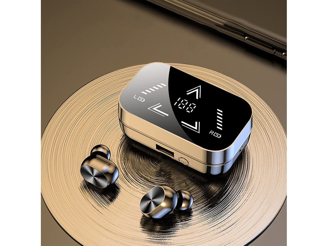Auriculares Inalámbricos Bluetooth 5.2 Con Indicador De Batería Y Modo De Privacidad, Diseño Mini Intrauditivo.