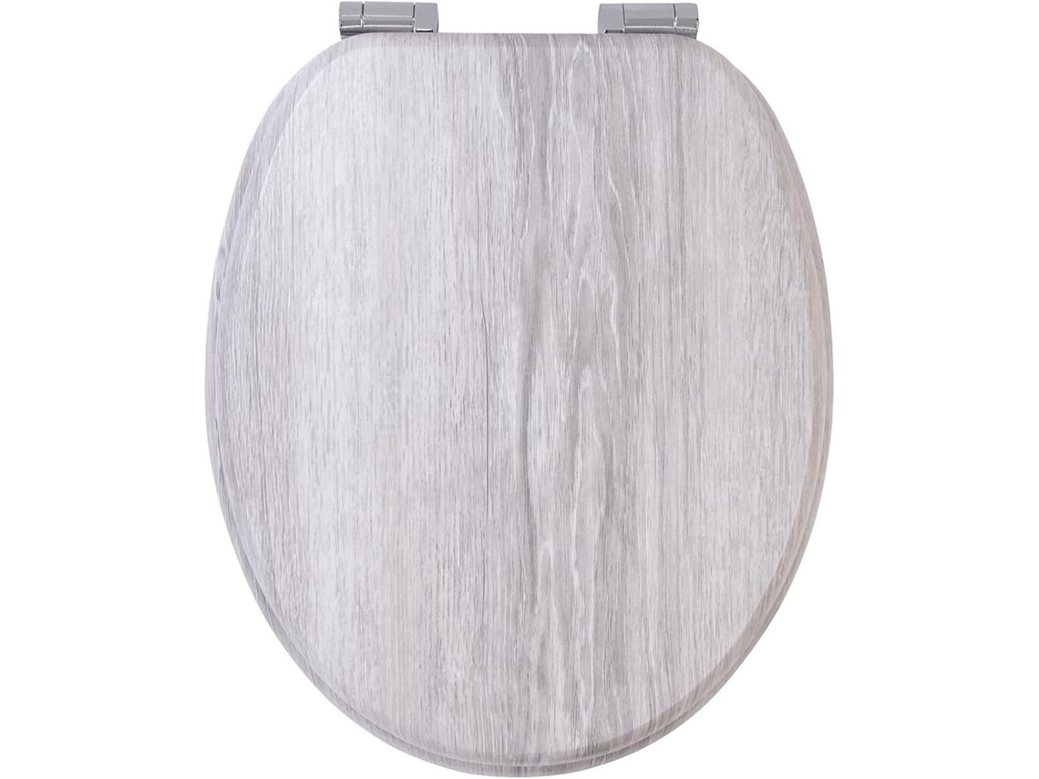 Asiento de inodoro con cierre suave, aspecto madera clara (Gokoco)
