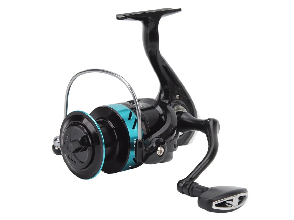 Molinete De Pesca Spinning Metal À Prova De Água Leve Sistema De Arrasto Para Todas Águas Preto Azul Ae6000