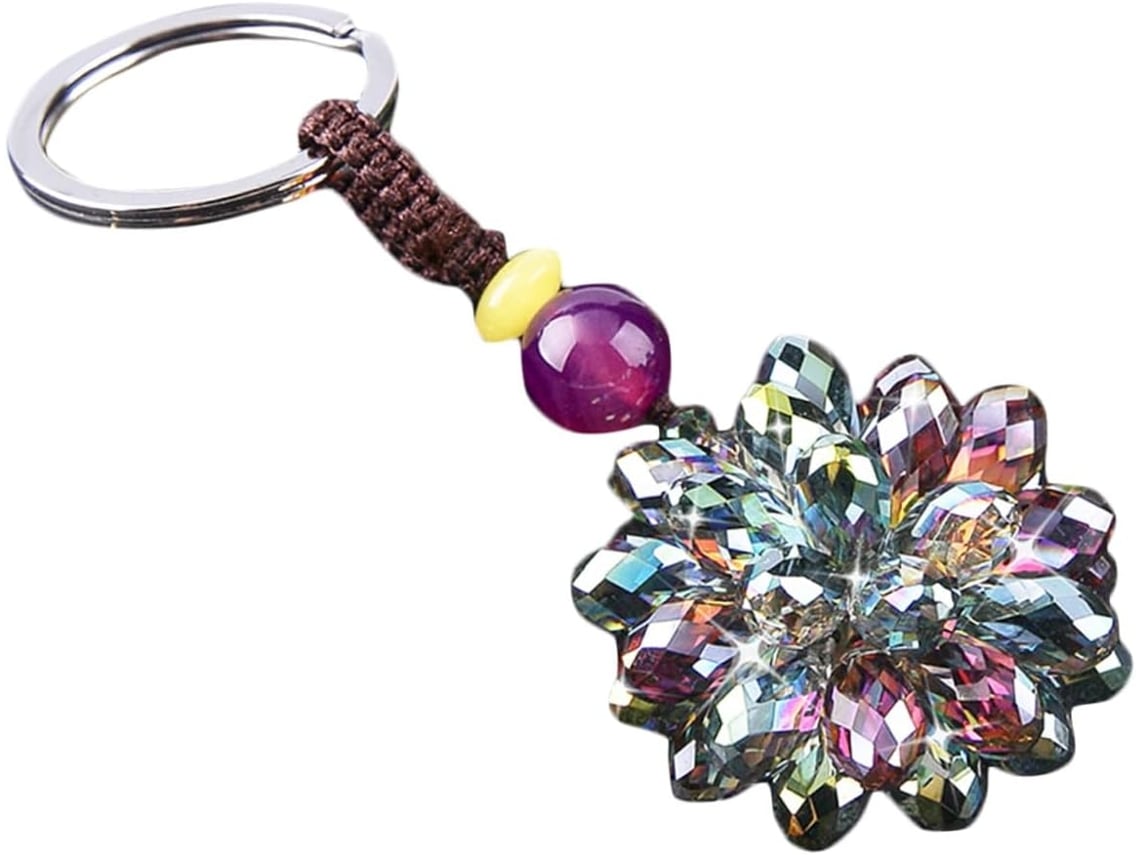 Chaveiro De Cristal Elegante Para Carro E Bolsa, Pequeno Acessório Decorativo De Design.