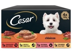 Pienso para Perros CESAR (4x150 g - Húmedo - Sabor: Carne)