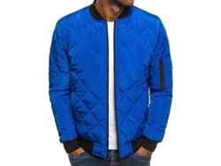 2026-chaqueta De Hombre Acolchada Quilted Bomber Abrigo Exterior Deportivo Casual