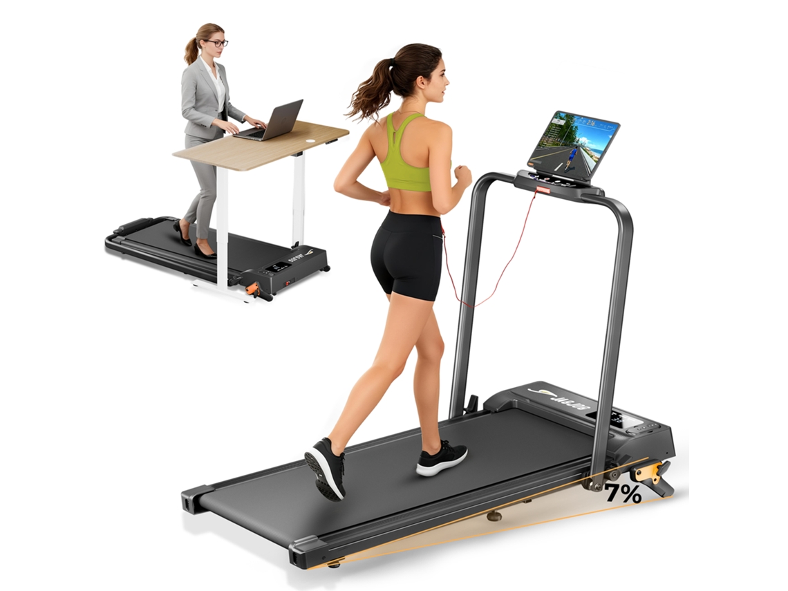 Cinta De Correr Jagjog Jt52 2 En 1, 2.5 Hp, 12 Km/h, Plegable, Motor Silencioso, Conexión Bluetooth