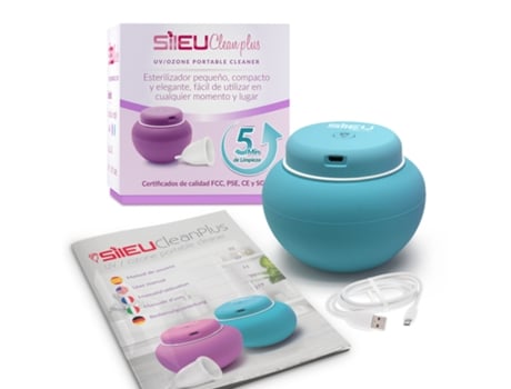 Esterilizador SILEU Eléctrico para Copas Menstruales Con Doble Acción: Uv Y Ozono (Azul)