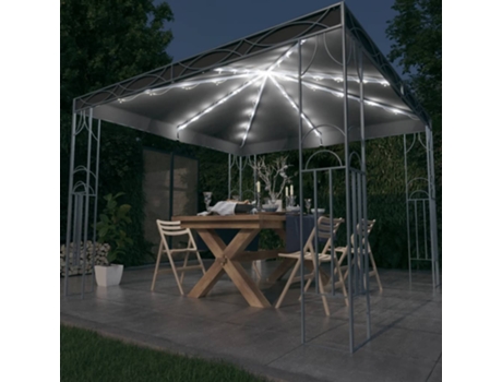 MAISON EXCLUSIVE Cenador con tira de luces LED gris antracita 300x300 cm