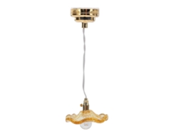 Lâmpada De Teto Para Casinha De Bonecas Miniatura 1:12 1:6 Vidro Redondo Iluminação Amarela