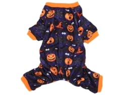 Roupa de Halloween para cães com núcleos vibrantes, elástica e macia para a pele, adequada para o inverno, para uso interno e externo.
