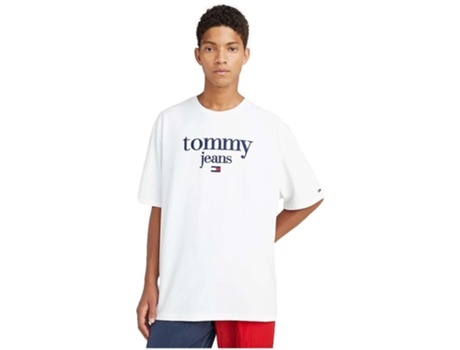 Camiseta de Hombre TOMMY JEANS Corta Relaxed Logo Blanco (M)