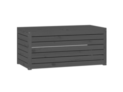 Maison Exclusive - Baúl De Jardín Madera Maciza De Pino Gris 101x50,5x46,5 Cm