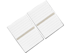 Cuaderno De Contabilidad, 2 Unidades, Cubierta De Pp Negra, Páginas Con Renglones Horizontales.