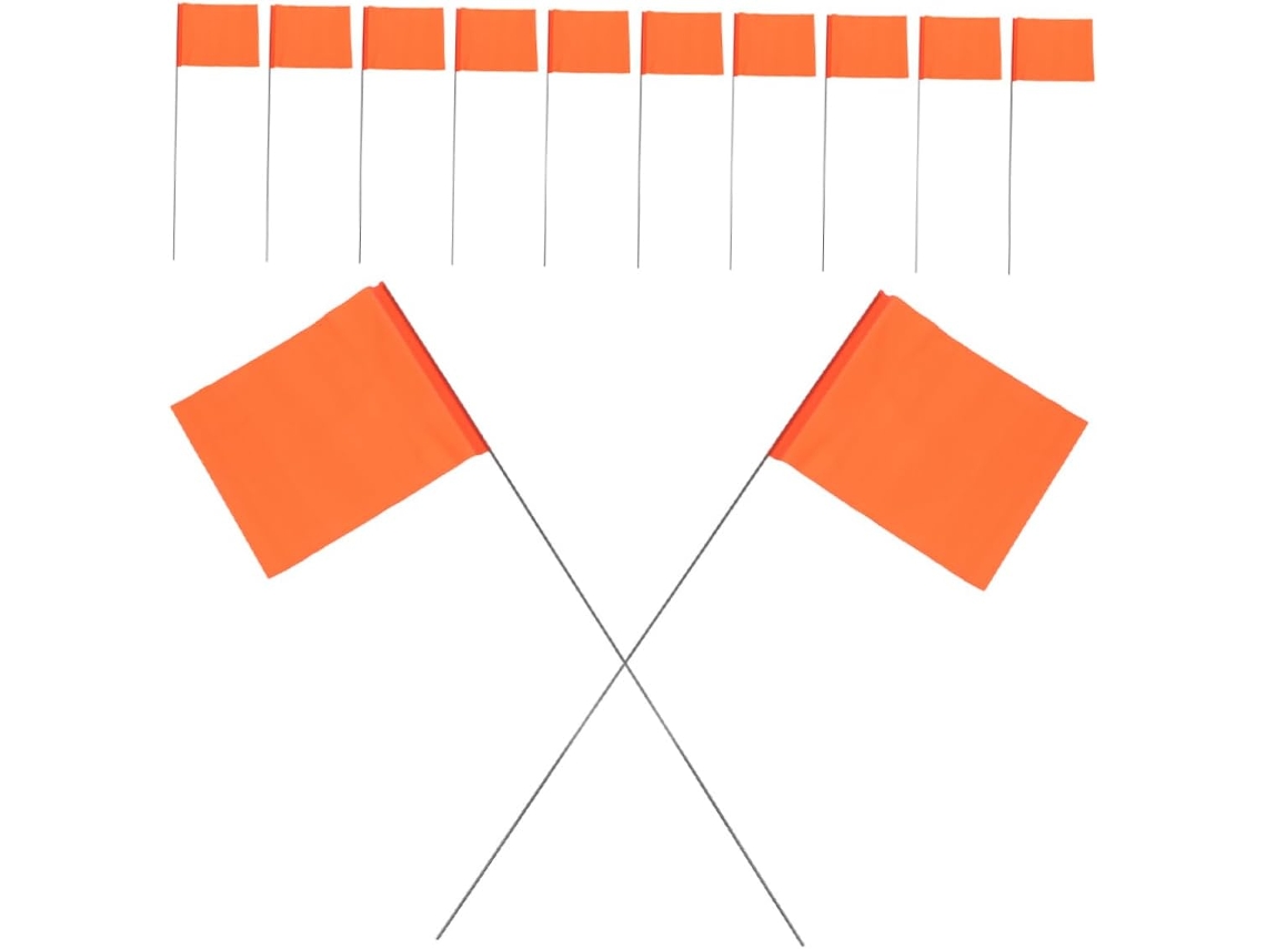 100 Banderines De Señalización Para Jardín, Césped, Construcción Y Riego.