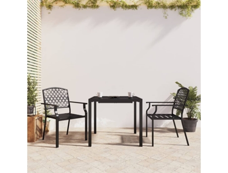 Conjunto 3 de comedor de jardín VIDAXL acero gris antracita