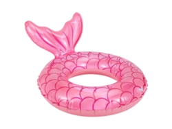 Flotador inflable para piscina de verano con forma de cola de pez