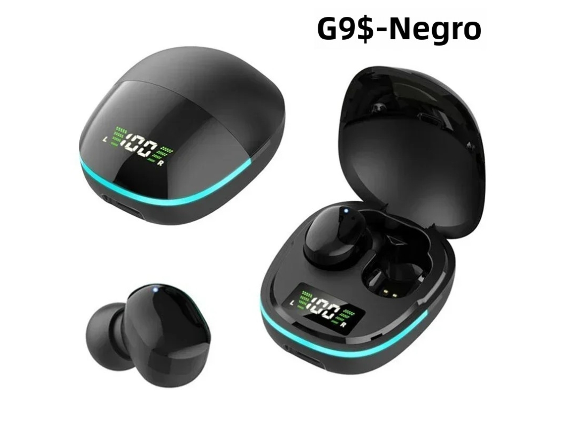 Auriculares intraurales Bluetooth Mdug con pantalla LED, sonido estéreo, inalámbricos, resistentes al agua y con cancelación de ruido.