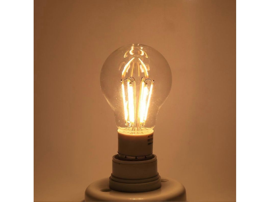 Bombilla Led Cob De Filamento E27 De 12 V, Regulable A 360 Grados, Luz Blanca Cálida (6 W)