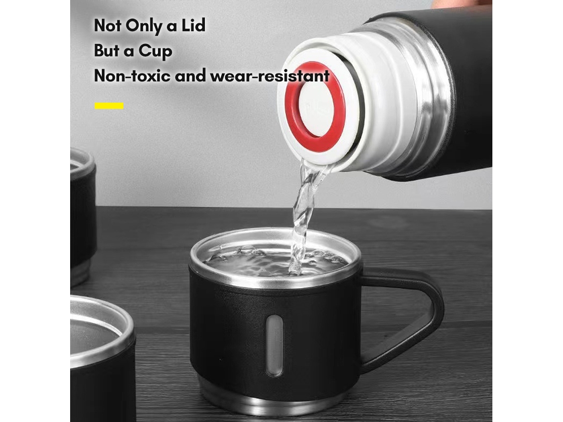Botella Termo De Acero Inoxidable Con Aislamiento Al Vacío De 500 Ml, A Prueba De Fugas, Para El Hogar, La Oficina Y Los Viajes.
