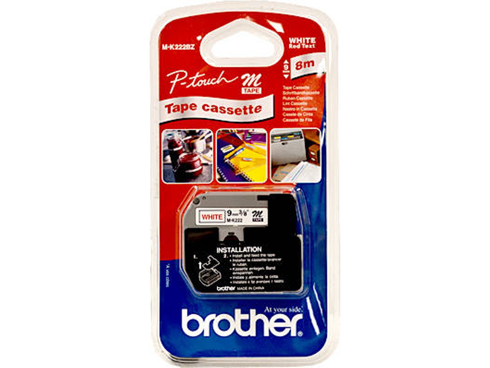 Cinta de etiquetas BROTHER MK222BZ
