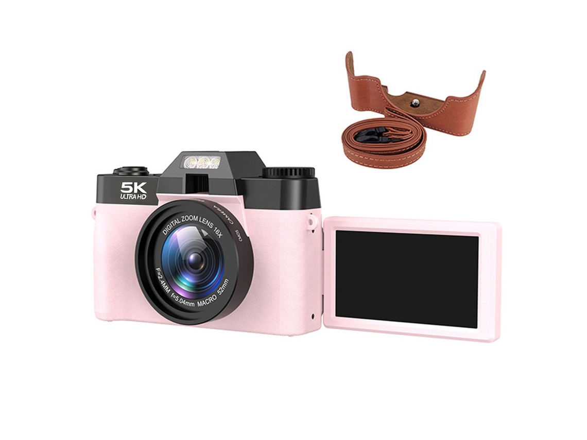 Cámara Digital Compacta Szsmart Rz0 Con Pantalla De 3", Wifi, 75 Megapíxeles, Ideal Para Vlogs Y Selfies (rose - 5k - Iso: 100-6400)