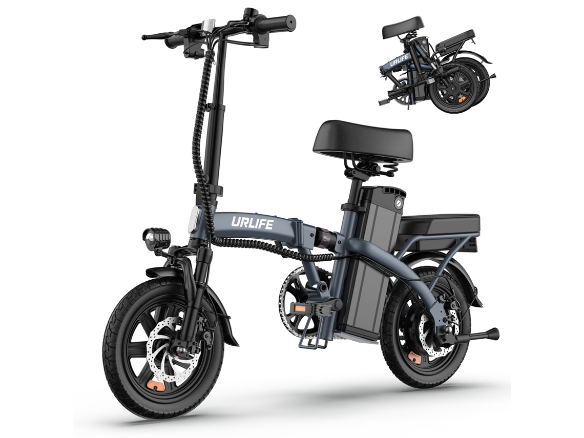Bicicleta Eléctrica Plegable Para Adultos Urlife F1l, 250 W, 48 V, 7,5 Ah, Con Batería Extraíble, Ideal Para Desplazamientos Urbanos