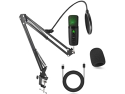 Micrófono De Condensador Usb Para Pc Con Iluminación Rgb Brillante, Alta Configuración