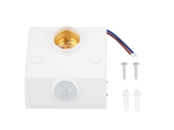 Portalámparas con sensor de movimiento automático, base con interruptor, MR HWDZ001