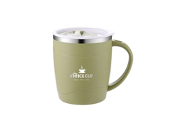 (verde) Taza De Café De Acero Inoxidable Con Aislamiento De Doble Pared, Adecuada Tanto Para Bebidas Frías Como Calientes, Resistente Al Calor Y Al Frío.
