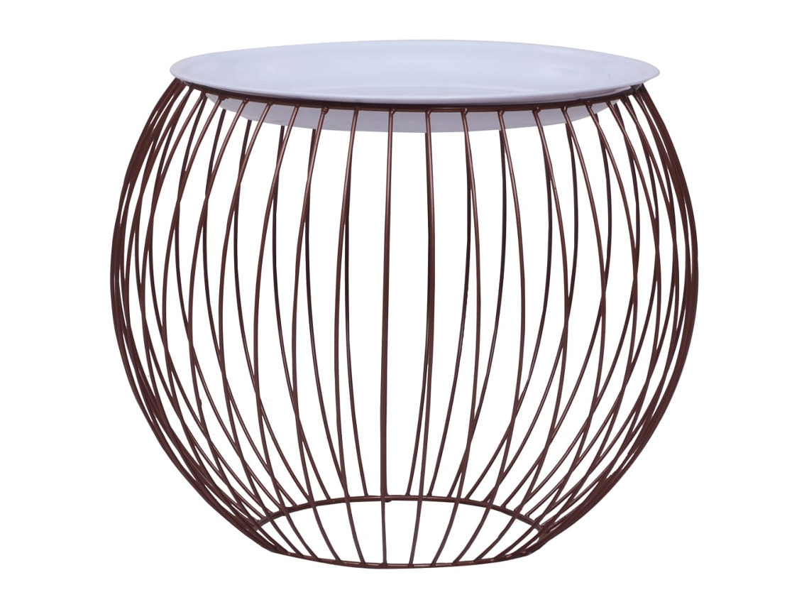 Mesa de Centro de Apoyo Ø 41 cm Dorado Lovely Home