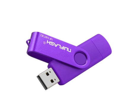 Pen USB SLOWMOOSE 2.0 para Smartphone y Portátil (Morado - 128 GB)