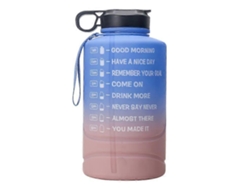 Botella De Agua Motivacional Portátil Con Gradiente De Boca Ancha De 2,2 L. Rosewell