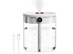 Humidificador De Vapor Frío (transparente) De 2 Litros Con Luz Nocturna, Humidificador Difusor Para El Hogar, Boquillas Dobles.