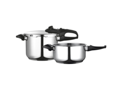 Olla A Presión 6 + 4 Litros, Inducción, Express Super Rápida, Acero Inox. 18/10, Todas Cocinas Fagor Duo 6/4 Plata