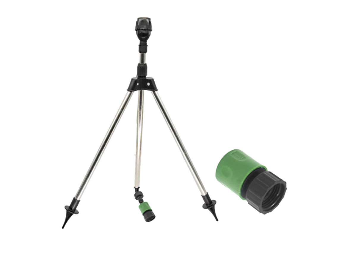Aspersor Trípode Giratorio De 360° Con Soporte Telescópico Para Jardín Y Patio.
