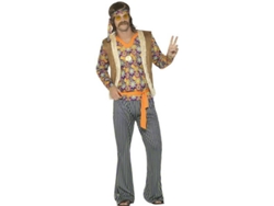 Disfraz de Hombre DISFRAZZES Hippie Floreado Años 60 (Talla: M)