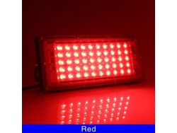 2026-lámpara Led De Proyección Exterior Impermeable Ip65 50w Rgb/blanco Cálido/frio Para Jardines Calles Parques Rojo