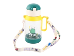Botella De Agua Infantil Con Pajita, 600 Ml, A Prueba De Fugas, Irrompible, Diseño De Dibujos Animados, Portátil Para El Hogar, La Escuela Y Los Viajes.