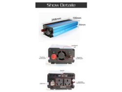Inversor De Energía Vehicular 1000w 2000w Señal Senoidal Pura 12v Para 240v Con Usb Y Lcd