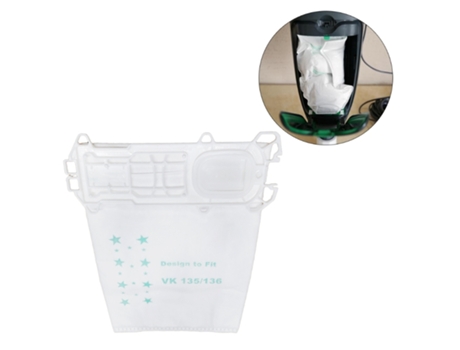 Bolsas recolectoras de polvo para aspiradora, accesorio de repuesto apto para máquina barredora VORWERK VK135 VK136