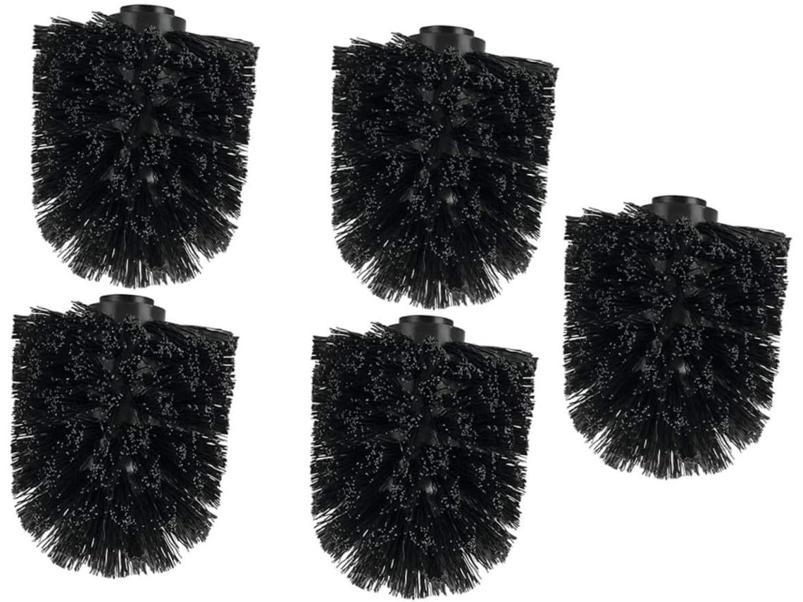 Juego de 5 cabezales de cepillo de inodoro reemplazables con cerdas densas y duraderas - Accesorios de limpieza Slowmoose