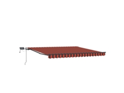 Maison Exclusive - Toldo Retráctil Manual Naranja Y Marrón 450 X 300 Cm Tela